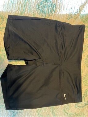 Nike Women’s  Black Swim Biker Shorts with Swoosh